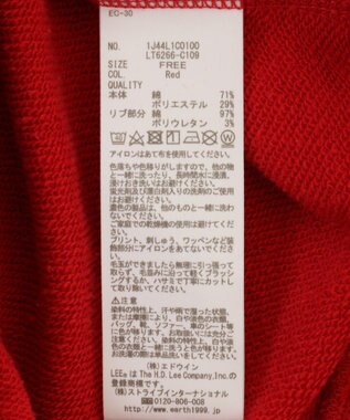 earth music&ecology Ｌｅｅ×ｅ．ｍ．ａ．ｅショート丈パーカー Red