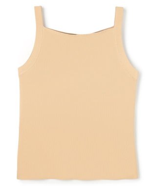 UNFILO 【新色追加/WEB限定カラー】スゴ機能美ニット スクエア キャミソール [WEB限定]サンドベージュ