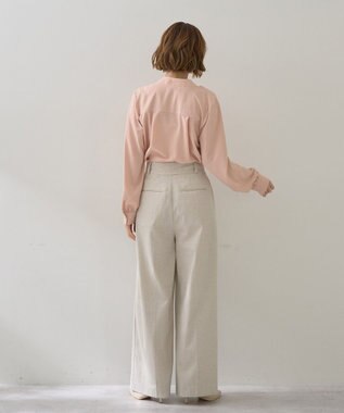 YECCA VECCA スカーフリング付きボウタイブラウス Pink