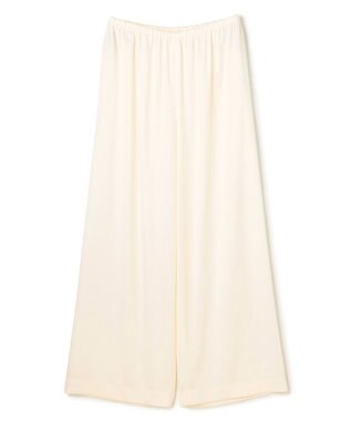BEIGE， 【洗える】LLOYD / ハンマーサテンイージーワイドパンツ Ecru