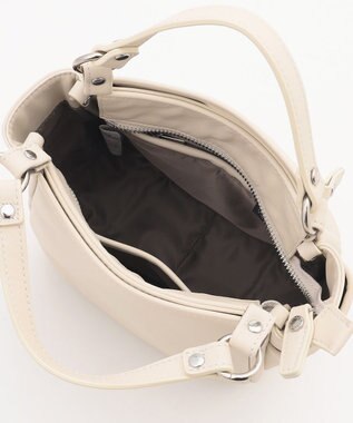 Y'SACCS カウレザー スクエア2wayミニトート アイボリー