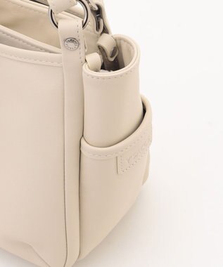 Y'SACCS カウレザー スクエア2wayミニトート アイボリー