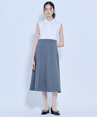 TOCCA 【星風まどかさん着用】VOILE SUCRE ドレス ライトグレー系