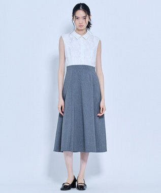 TOCCA 【星風まどかさん着用】VOILE SUCRE ドレス ライトグレー系