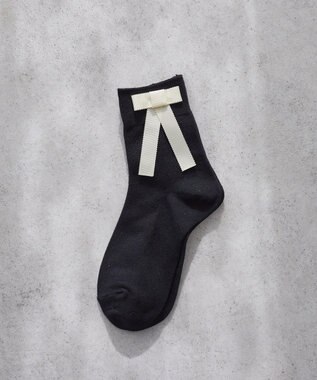 Maison de FLEUR グログランリボンソックス