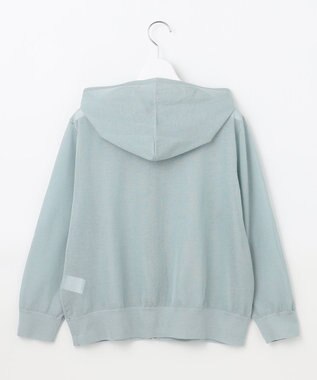 J.PRESS LADIES L 【洗える】シアーライトニット パーカー シーブルー系