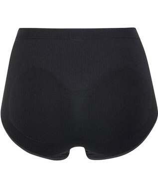 Wing ショーツ ここちよいフィット感 やさしい肌あたり 【デイリーフィット ヒップフィット】 深ばきタイプ はきこみ丈ふかめ EC1955 ウイング／ワコール ブラック