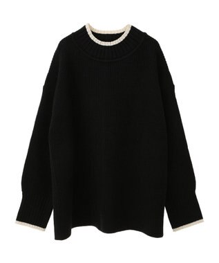 earth music&ecology ライン入りハイネックニットチュニック