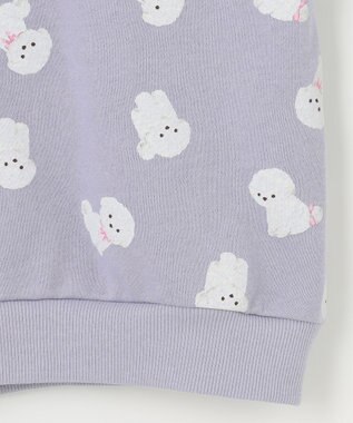 ANY KIDS アニマル 総柄 トレーナー サックスブルー×イヌ