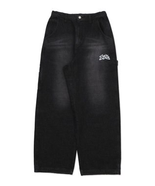 WEGO 【ウエスト紐で調整】イージーペインターグラフィックデニムパンツ 柄4