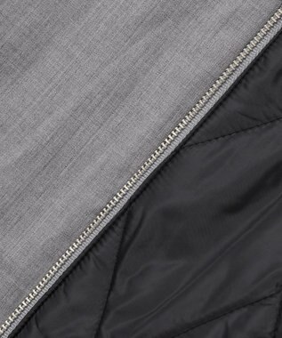 ICB 【洗える・リバーシブル着用可】T/Wツイルキルト リバーシブル パディング ジレ ライトグレー系