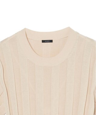 JOSEPH 【WEB&OUTLET限定・洗える】コットンシルクリブ　ラウンドネックニットティー Ivory