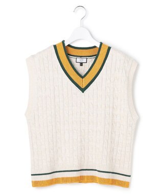 J.PRESS YORK STREET 【WOMEN】ケーブルチルデン ニットベスト