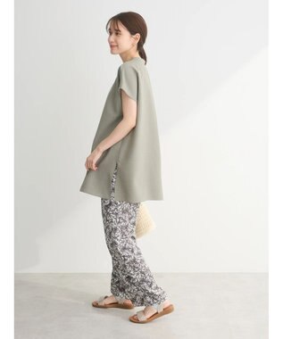 Green Parks 接触冷感　比翼ボタンチュニック Khaki