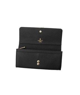 LANVIN en Bleu カルノ かぶせ長財布 ブラック