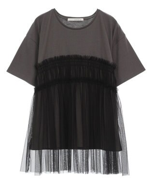 Green Parks ・ＥＬＥＮＣＡＲＥ　ＤＵＥ　チュールドッキングＴＥＥ Gray Mixture