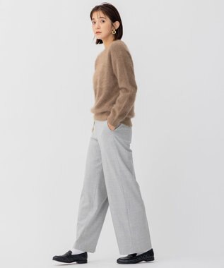 23区 ヘアリー ニット ブラウン系