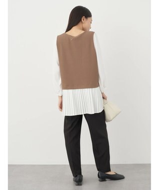 earth music&ecology プリーツドッキングプルオーバー Mocha