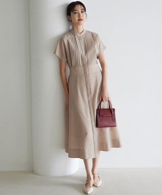 【洗える・ドライタッチ】シアーボイルフロントタック ワンピース