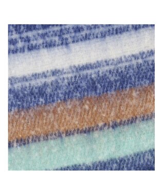 MOONBAT estaa ボリュームマフラー マルチボーダー／手洗い可 ディープブルー