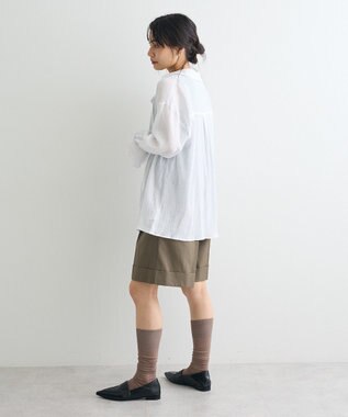 CRAFT STANDARD BOUTIQUE 衿ギャザーシャツブラウス White