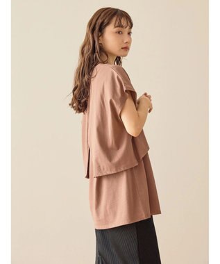 AMERICAN HOLIC レイヤードフレンチスリーブカットチュニック Brown