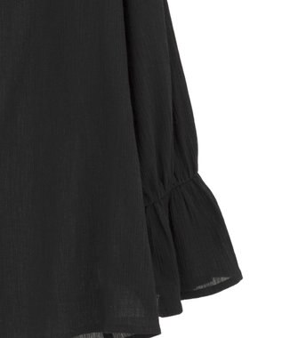 CRAFT STANDARD BOUTIQUE 衿ギャザーシャツブラウス Black