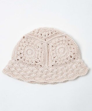 WEGO クロシェニットハット オフホワイト