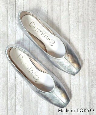 Dominic3 シープレザー バックゴムソフトパンプス