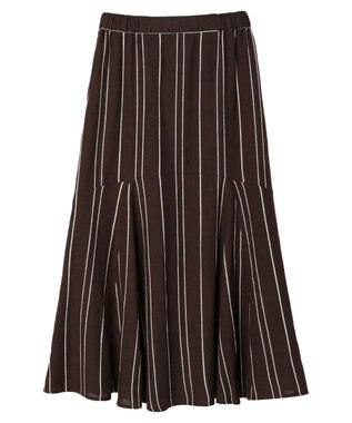 AMERICAN HOLIC リネンブレンドストライプマーメードスカート Stripe Brown