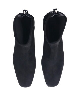 Bridget Birkin 【PARADIS COULEUR】スクエアトウバックジップストレッチブーツ ブラックスウェード