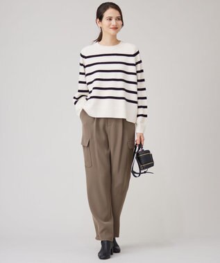 自由区 【洗える】ダブルクロスカーゴ パンツ カーキ