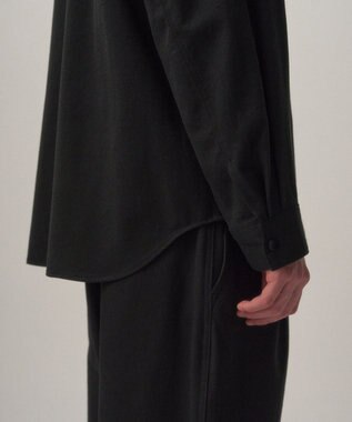 ATON HARD WASHED COTTON | シャツジャケット - UNISEX BLACK