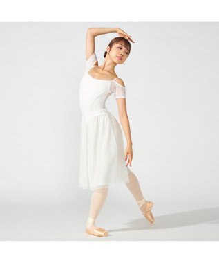 Chacott 【MADOKA SUGAI】オフショルダーレオタード オフホワイト