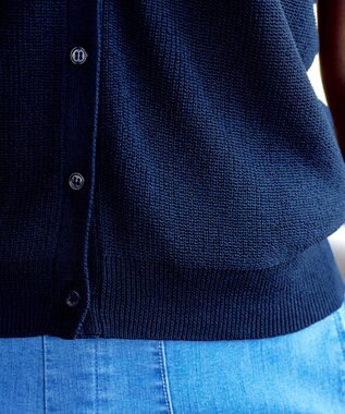 Tiaclasse 【洗える】リネンタッチカーディガン ネイビー