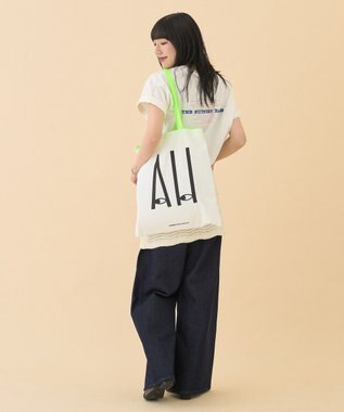 AMERICAN HOLIC カラーハンドルホリホリトートバッグ Lime Green