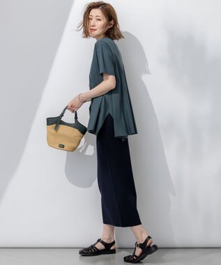 23区 S 【WEB&一部店舗限定/洗える】レーヨンポリエステルストレッチ タイト スカート ネイビー系