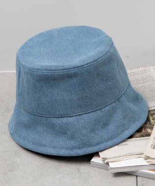 WEGO ダウンブリムバケットハット デニム淡色