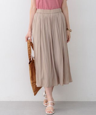 組曲 ギャザーライトデシン パンツ ベージュ系