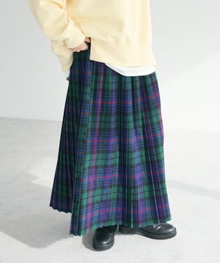CRAFT STANDARD BOUTIQUE チェックプリーツスカート Green