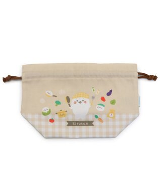 Mother garden しろたん キッチン柄 ランチ巾着 お弁当袋 ベージュ