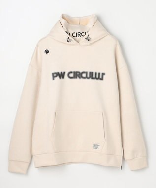 PW CIRCULUS 2025 NEW！【手洗い洗濯可】【MEN】キャットグラフィック スエードライク デタッチャブルフーディ ゴルフ ホワイト系