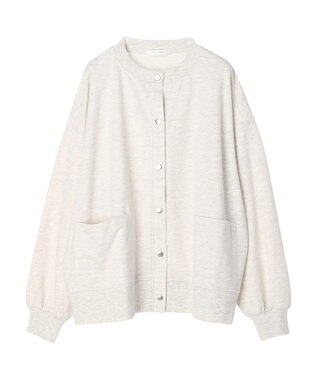 Green Parks ミニ裏毛オーバーサイズカーディガン Gray Mixture