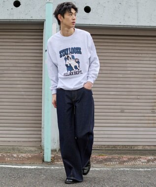 WEGO グラフィックBIG　T（長袖） アッシュグレー