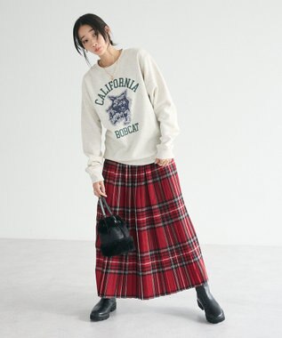 CRAFT STANDARD BOUTIQUE チェックプリーツスカート Red