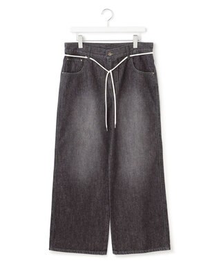 【UNISEX】ウォッシュドワイド デニムパンツ