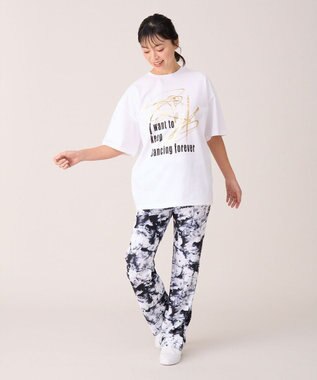 Chacott ダンスプリントオーバーＴシャツ ホワイト