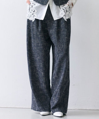 BEIGE， TRIPHANE / ハイウエストツイードタックパンツ