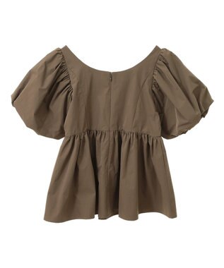 CRAFT STANDARD BOUTIQUE パフスリーブペプラムブラウス Black