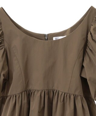 CRAFT STANDARD BOUTIQUE パフスリーブペプラムブラウス Black